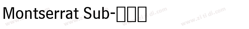 Montserrat Sub字体转换 Montserrat Sub字体转换
